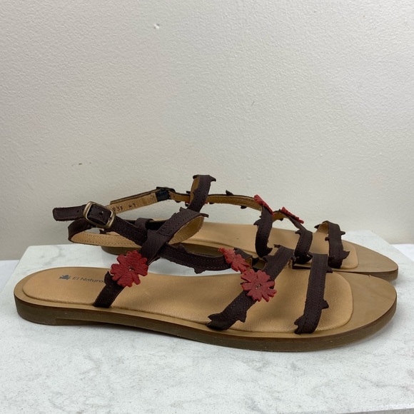 NWOT N5193F PLEASANT HERBAL TULIP Leather Sandals Comfort Padded Footbed - Picture 9 of 12